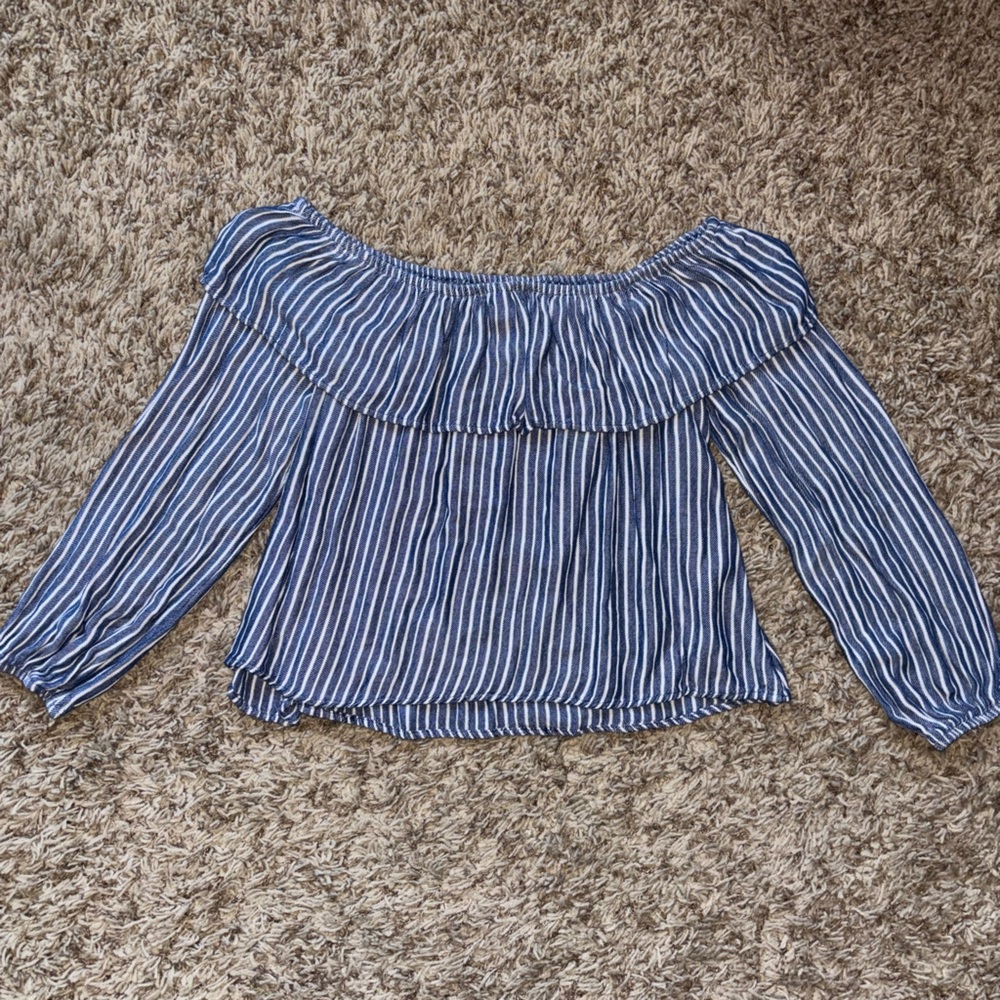 Striped Off-Shoulder Blouse